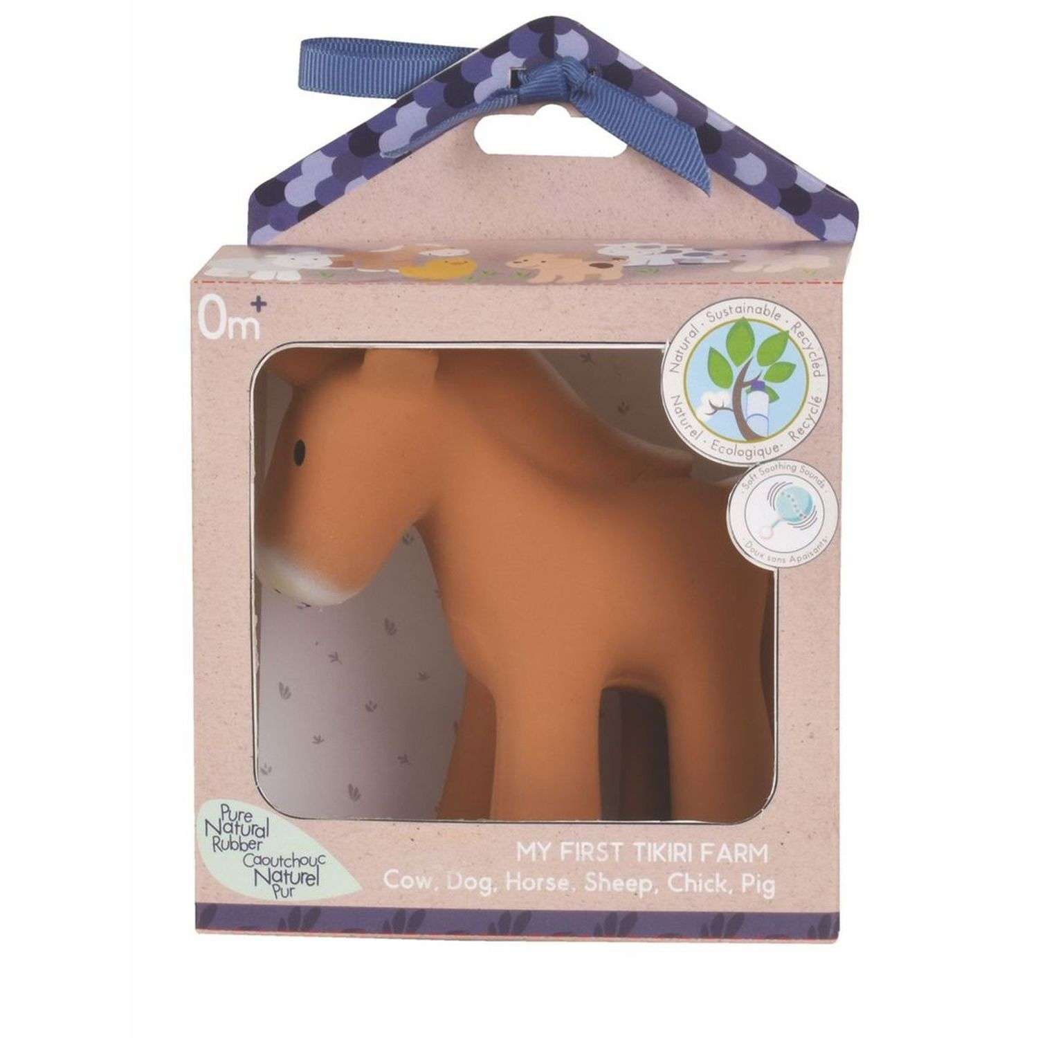 Игрушка из каучука Tikiri Лошадь в подарочной упаковке - фото 1