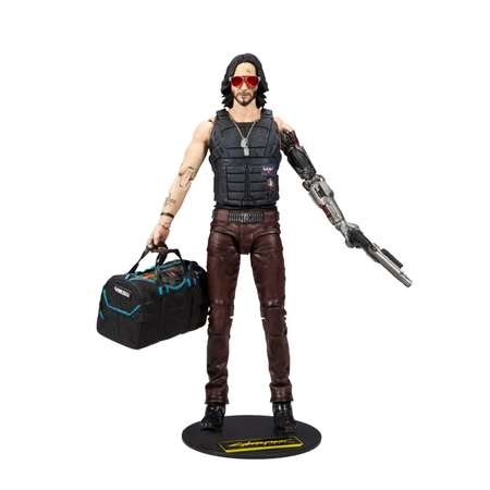 Фигурка McFarlane Toys Джонни Сильвер Хэнд Киберпанк 2077 с сумкой