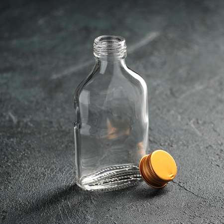 Бутыль Sima-Land стеклянная для соусов и масла с металлической крышкой 100 мл 6 5×3×12 5 см