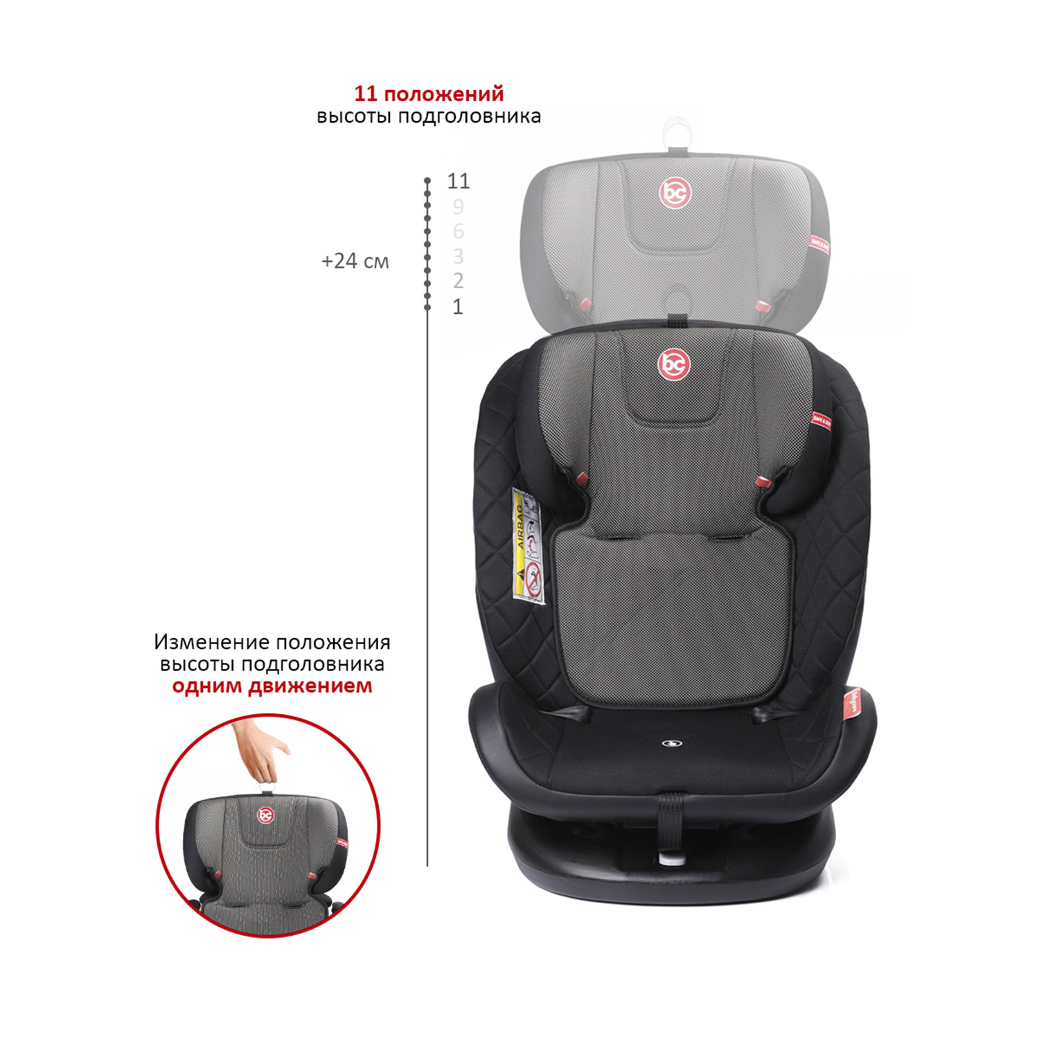 Автокресло BabyCare Shelter ISOFIX черный карбон - фото 6