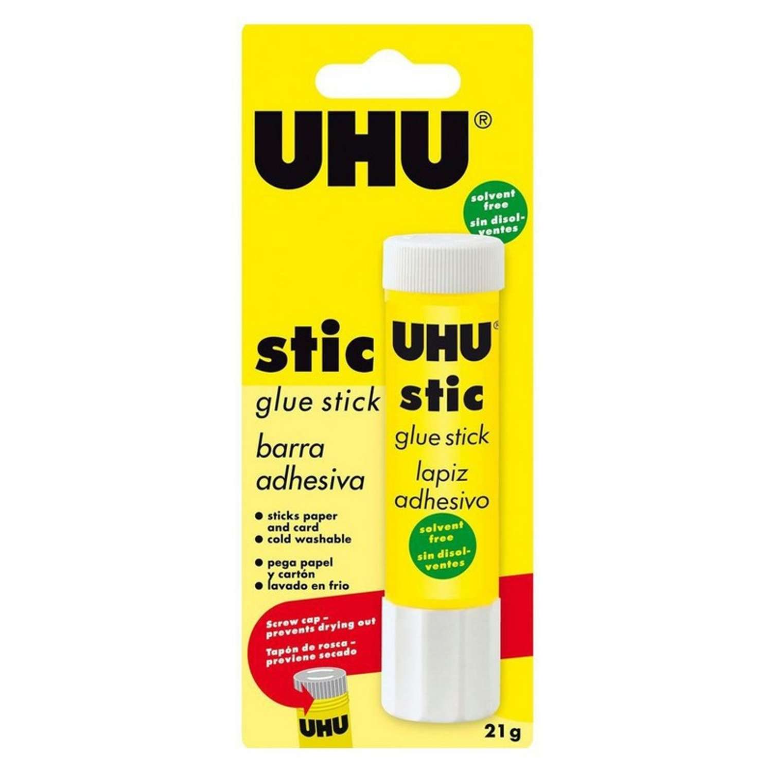 Клей-карандаш UHU 21 г в блистере - фото 1