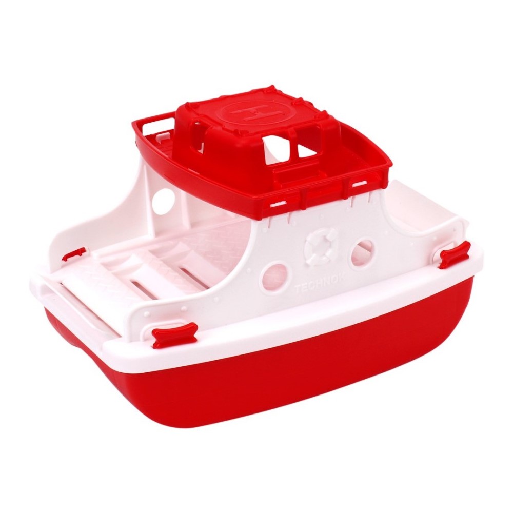 Игрушка для купания Технок Паром пластмассовый красный - фото 1