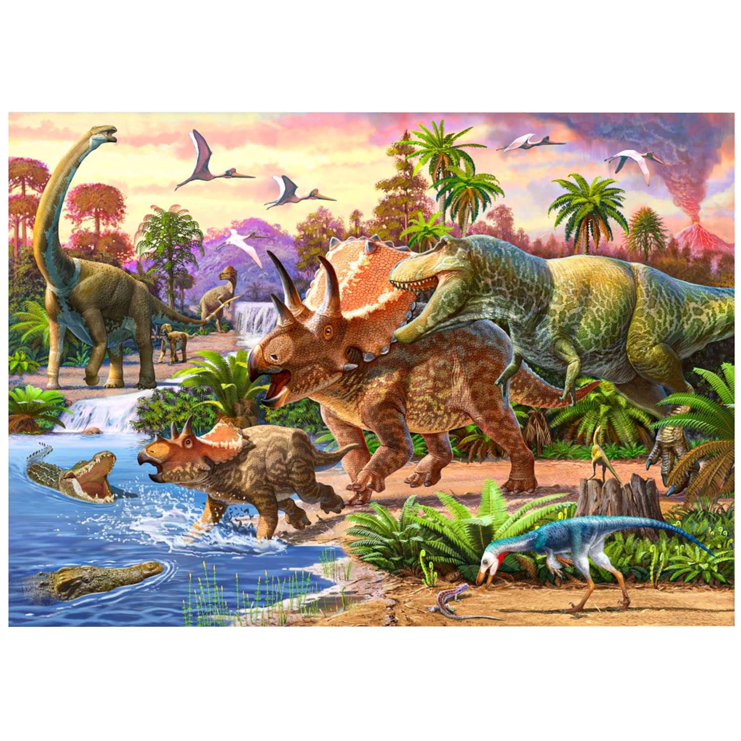 Картина по номерам Рыжий кот Эра динозавров 30х40 - фото 1
