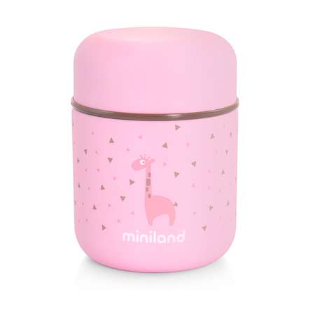 Термос Miniland для еды и жидкостей Silky Thermos Mini розовый 280 мл