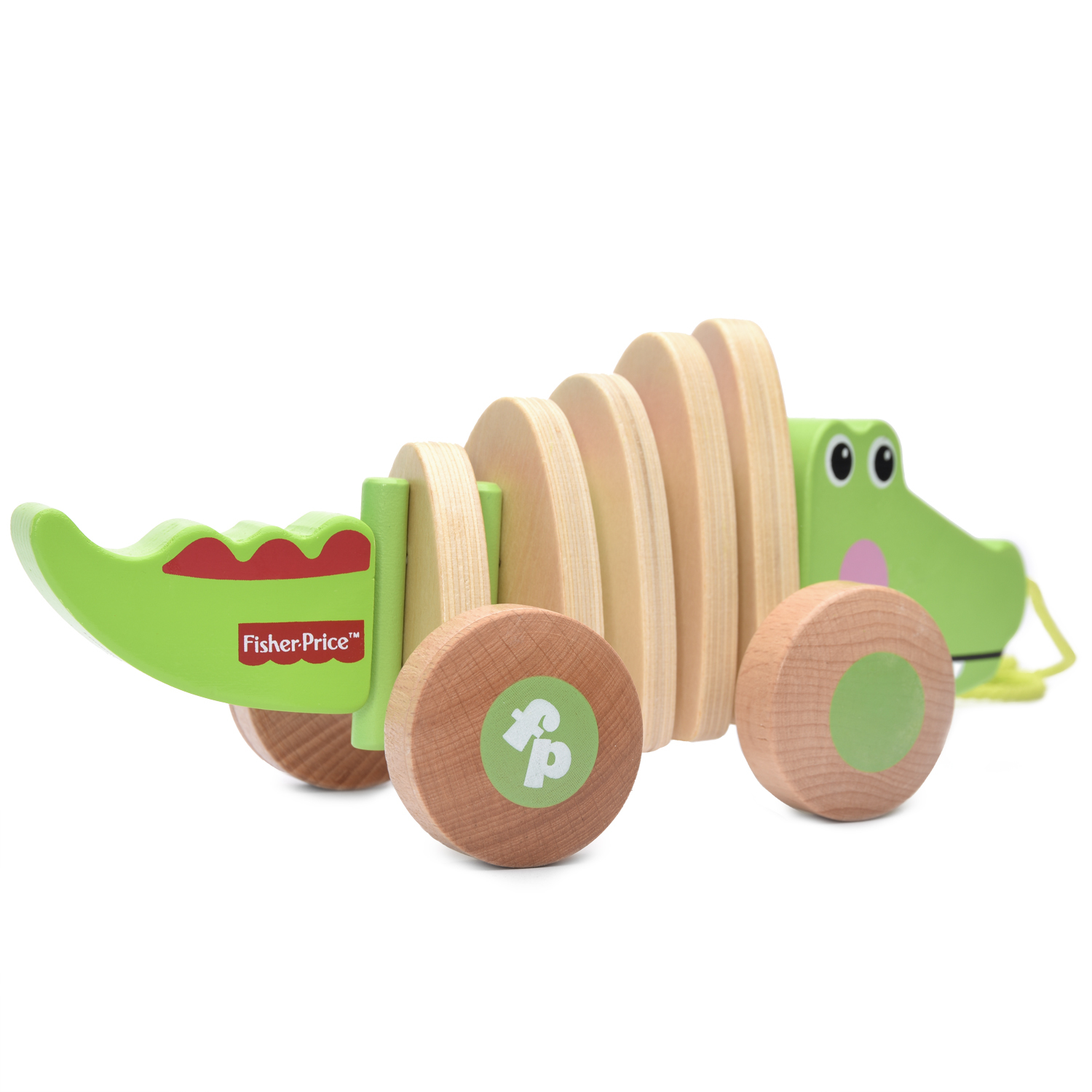 Каталка на веревке Fisher Price Крокодил - фото 6