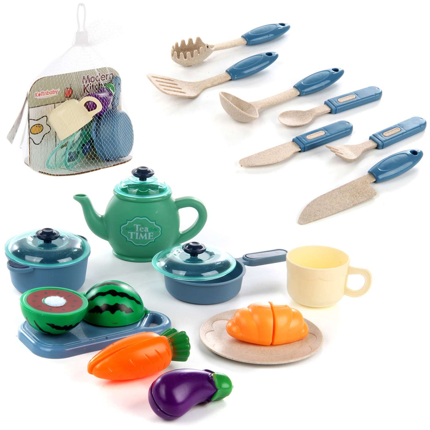 Детская посуда игрушечная Veld Co с продуктами - фото 1