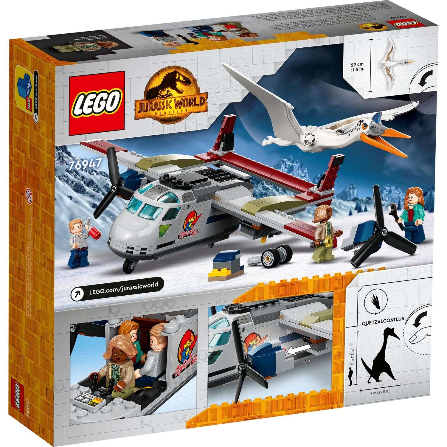 Конструктор LEGO Jurassic World Кетцалькоатль нападение на самолёт 76947 - фото 4