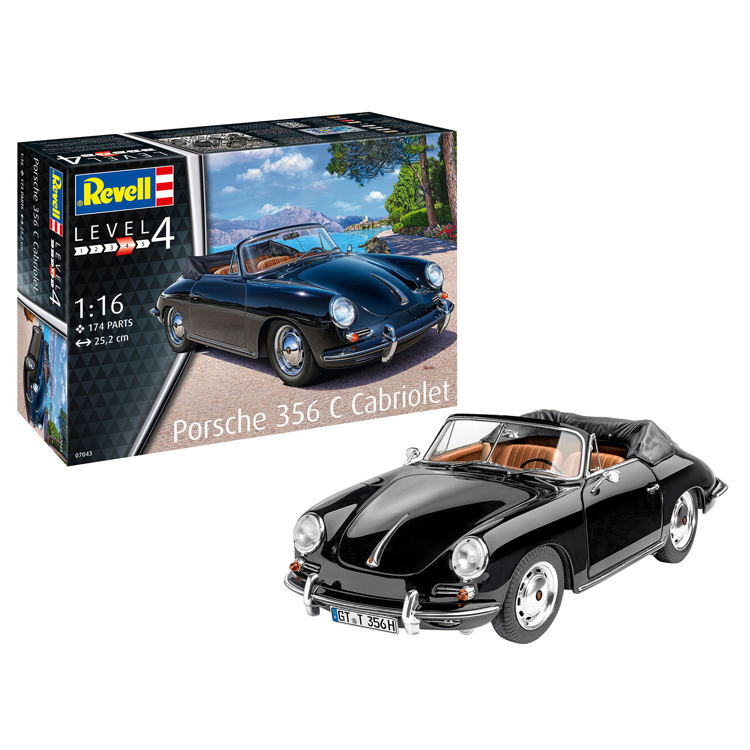 Модель для склейки Revell Porsche 356 Convertible 07043 - фото 2