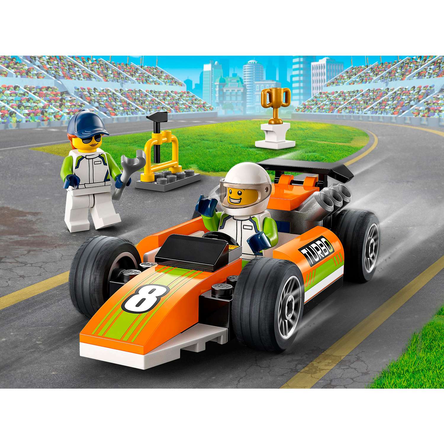 Конструктор детский LEGO City Гоночный автомобиль 60322 - фото 15