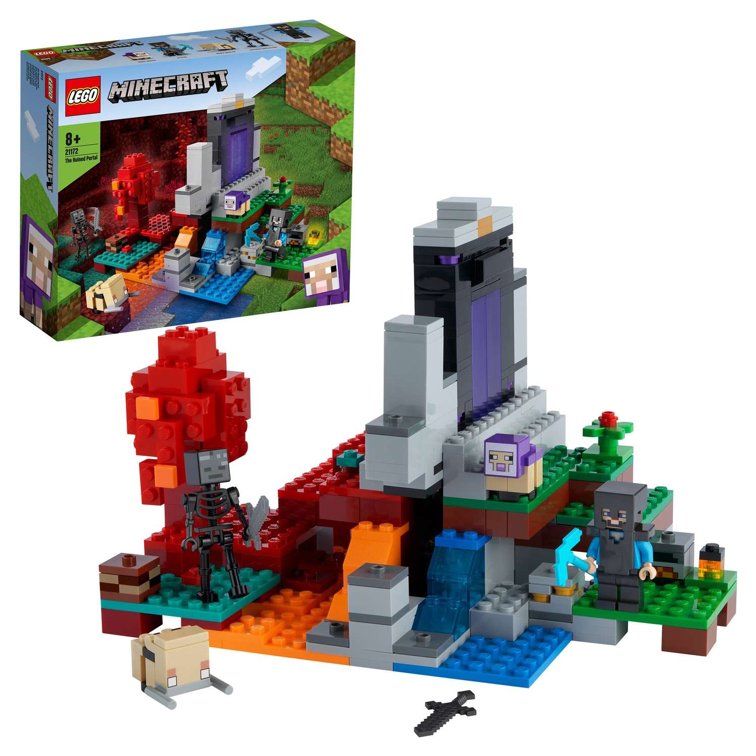 Конструктор LEGO Minecraft Разрушенный Портал 21172 Купить По Цене.