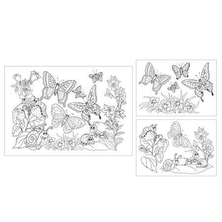 Набор для рисования MAGNETICUS Сад с бабочками с карандашами PNT-011