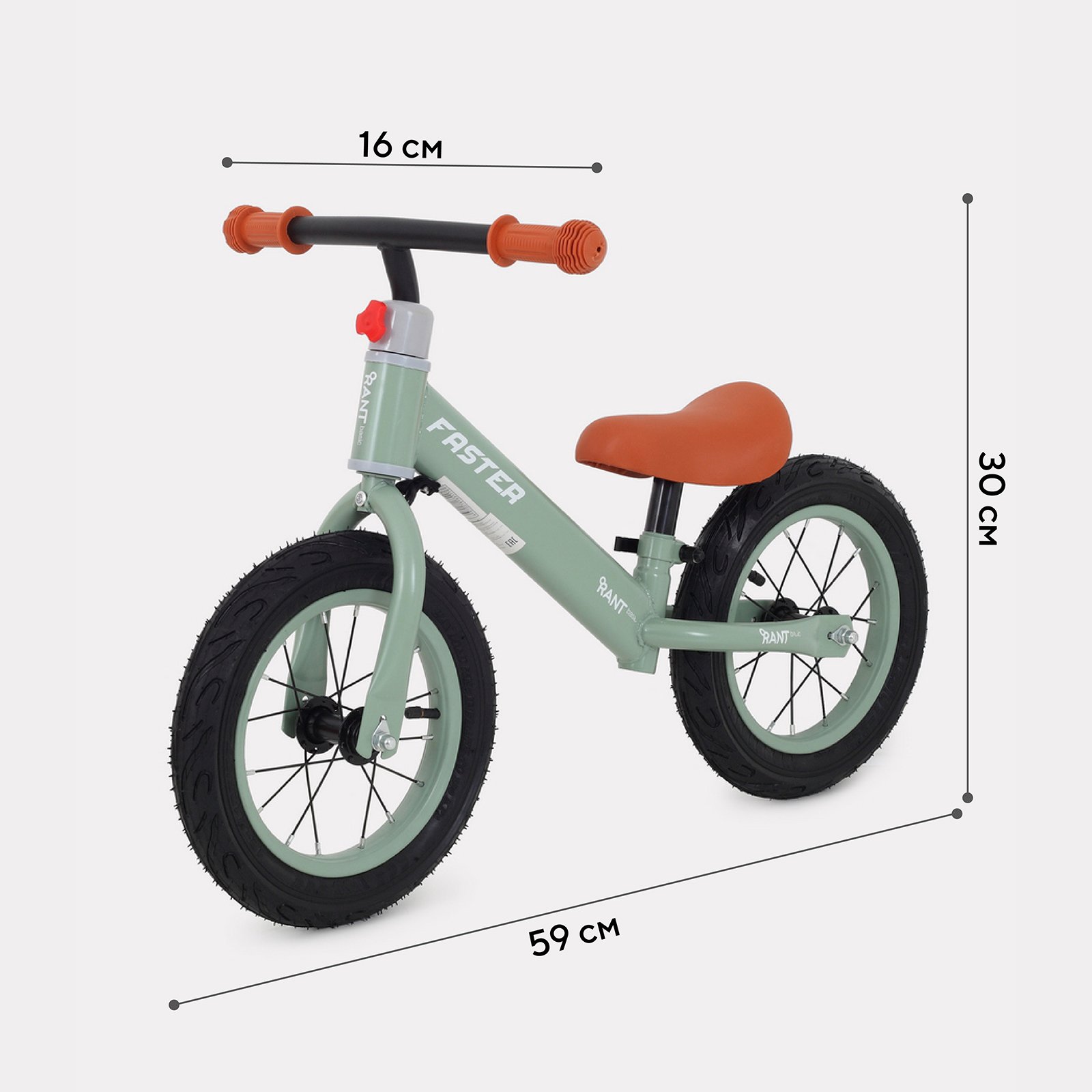 Беговел велосипед Rant Basic RB125 faster green - фото 2