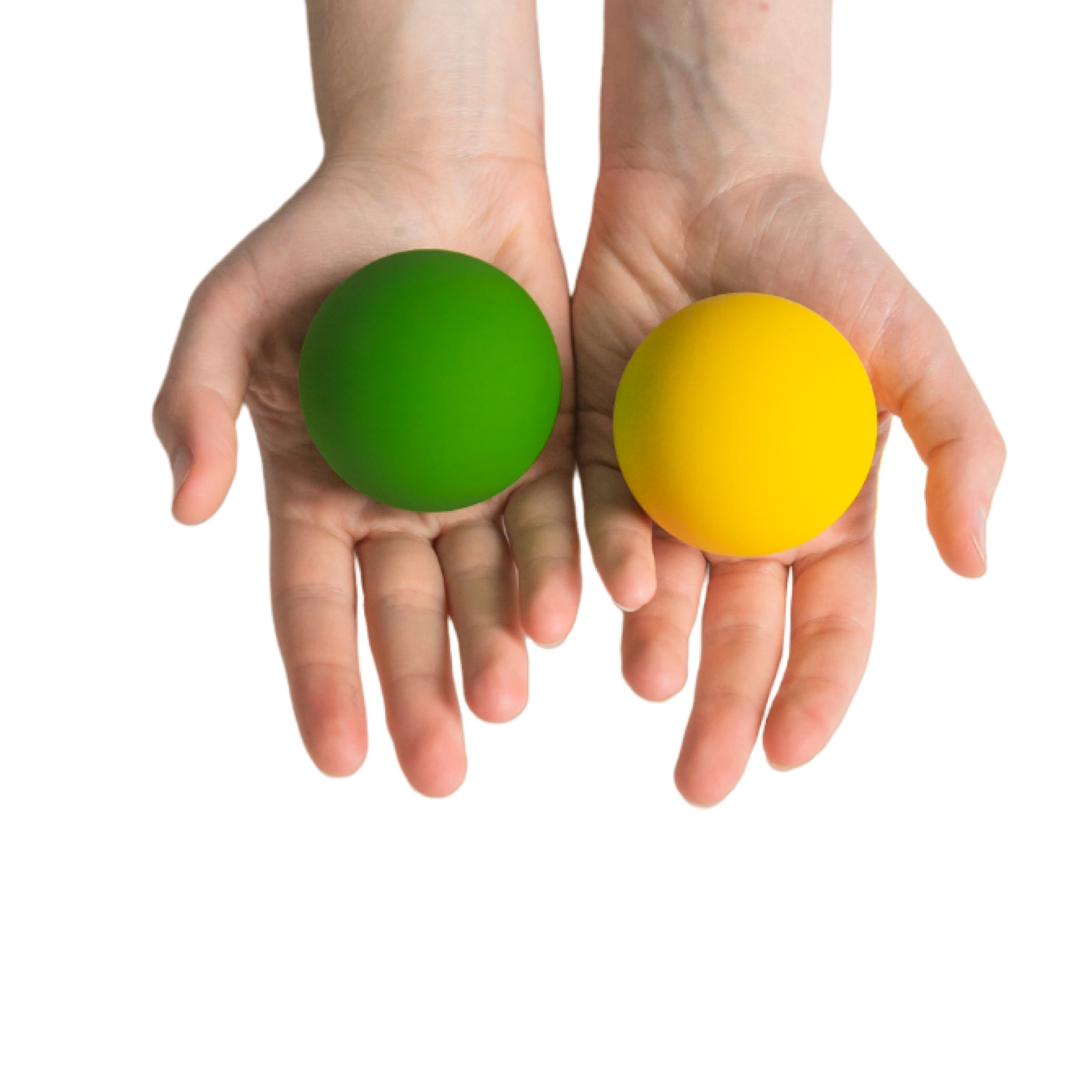 Кинезио мячи желтый и зеленый Нейротренажеры.рф Для занятий на Доске Бильгоу - фото 1