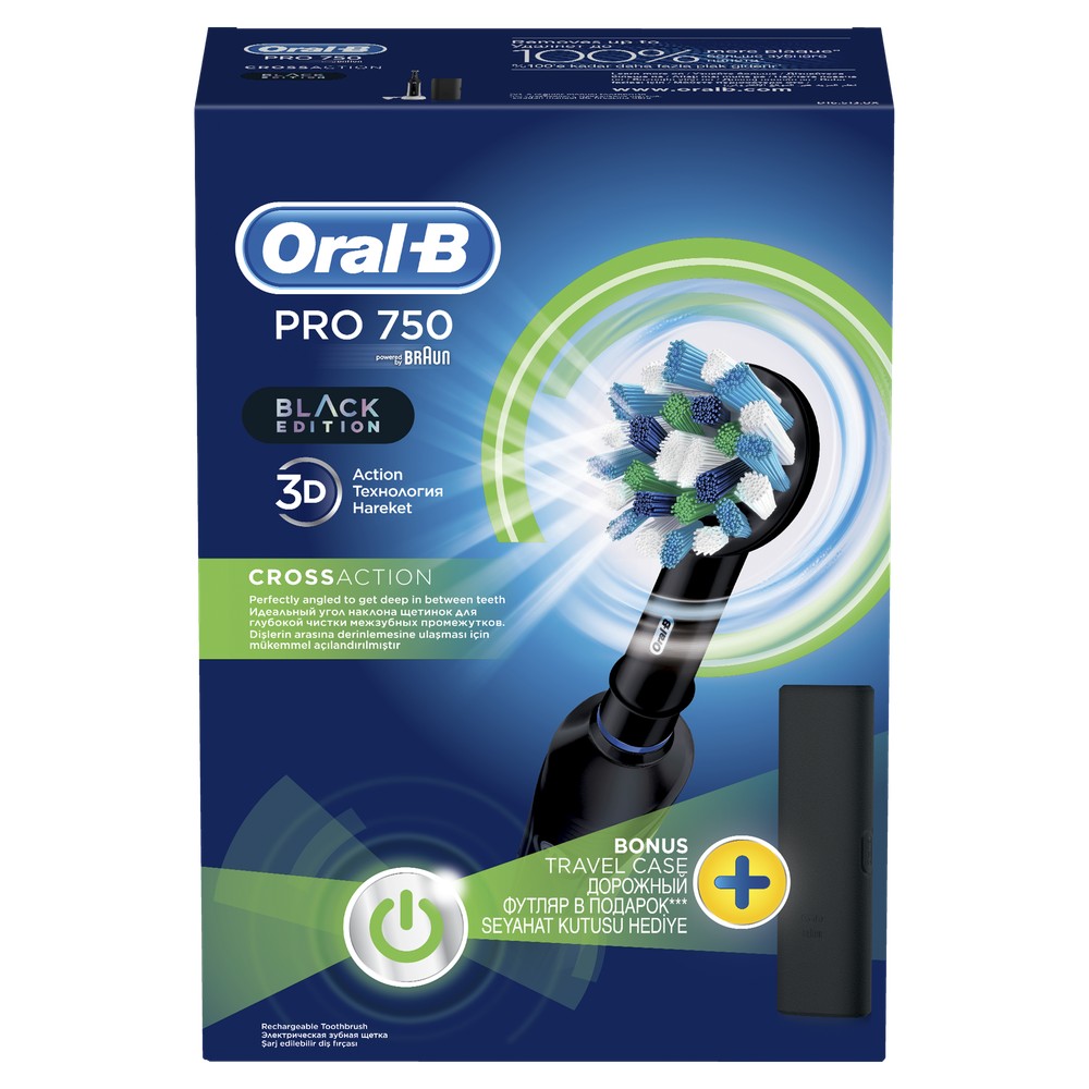 Электрическая зубная щетка ORAL-B PRO 750 Black D 16.513.UX - фото 3