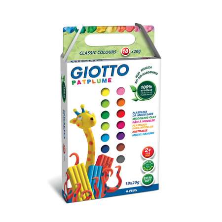 Пластилин GIOTTO PATPLUME 18 цв х 20 гр