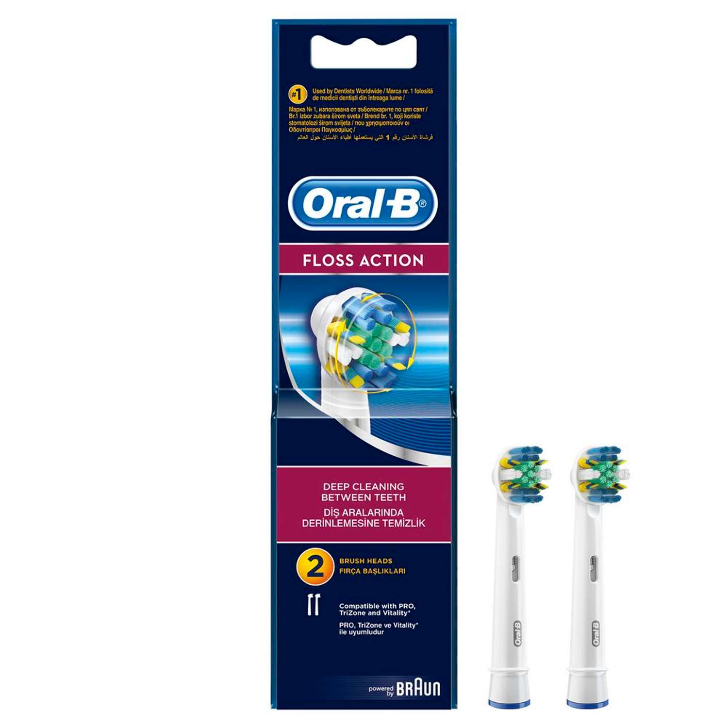 Насадки для зубных щеток ORAL-B Floss Action EB 25-2 2 шт - фото 1