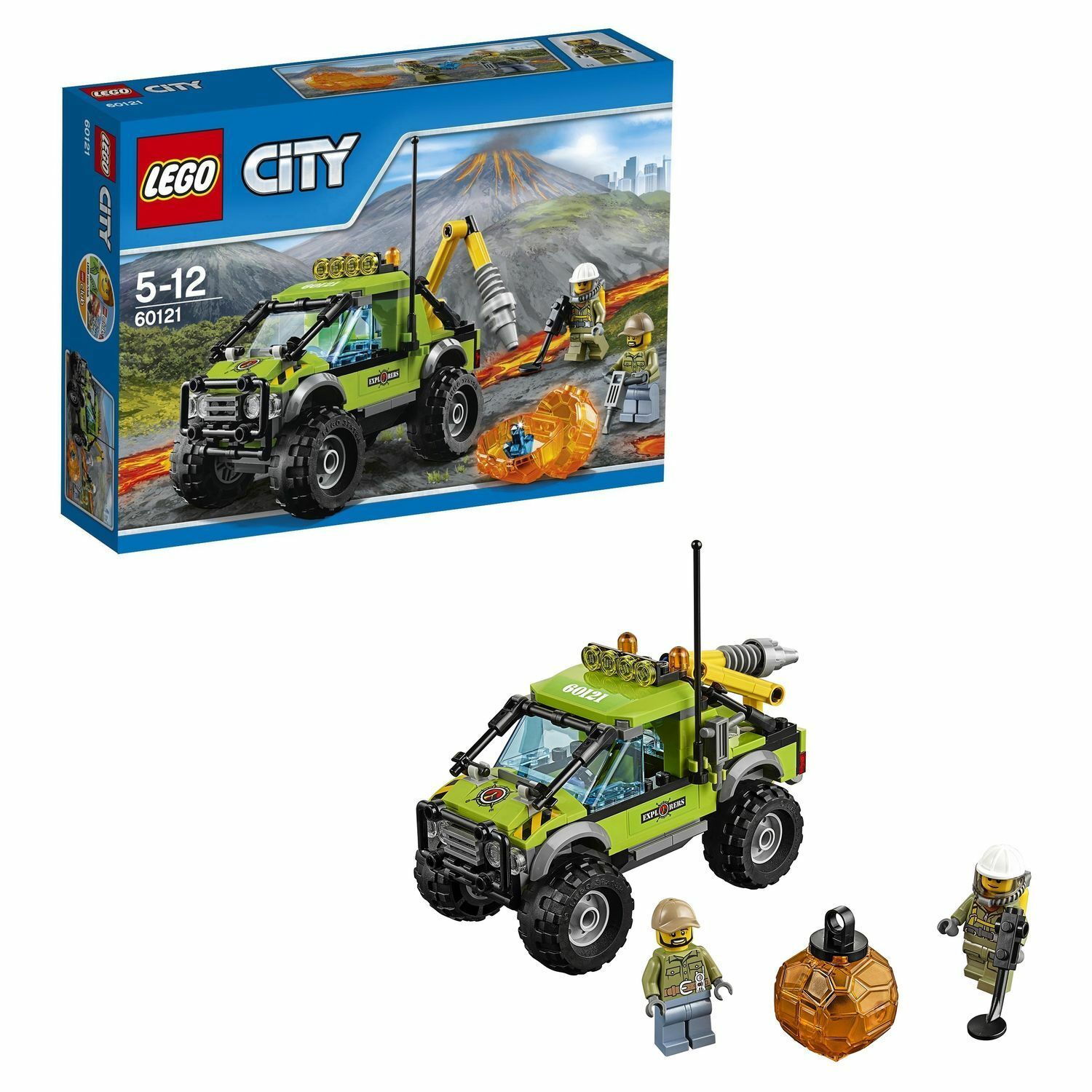 Конструктор LEGO City Volcano Explorers Грузовик Исследователей Вулканов  (60121) купить по цене 1499 ₽ в интернет-магазине Детский мир