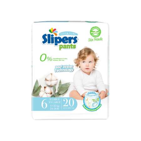 Трусики-подгузники Slipers размер 6 XXL (11 - 25 кг) 20 шт SP90824