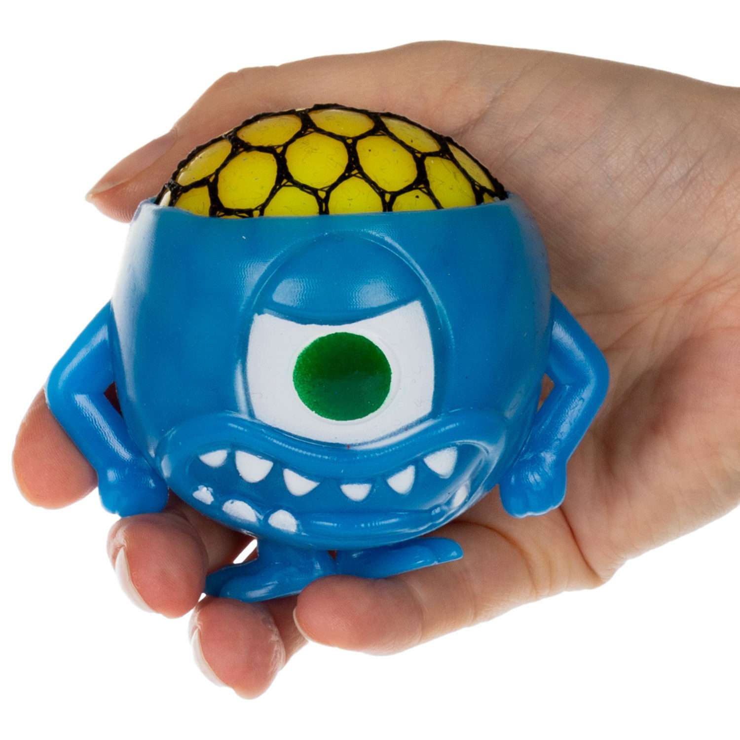 Антистресс игрушка для рук 1TOY Инопланетянин мялка жмякалка сквиш для детей взрослых синий - фото 3