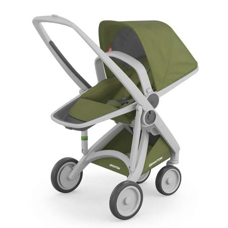 Коляска прогулочная Greentom Reversible Grey-Olive A+B+D