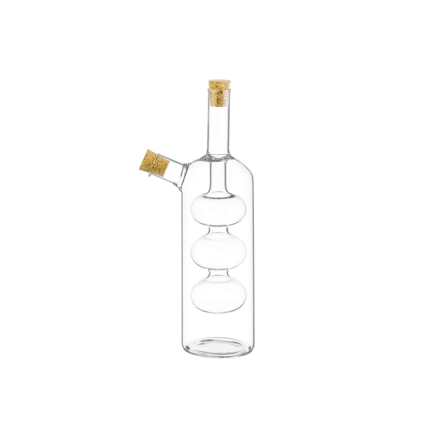 Бутылка Elan Gallery для масла. уксуса. соевого соуса 2в1 230. 80 мл Crystal glass с пробкой. стеклянная - фото 1