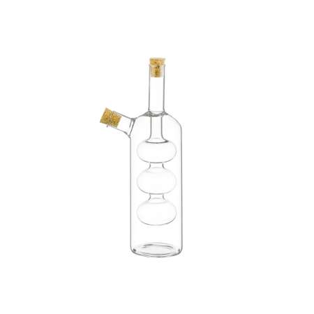 Бутылка Elan Gallery для масла. уксуса. соевого соуса 2в1 230. 80 мл Crystal glass с пробкой. стеклянная