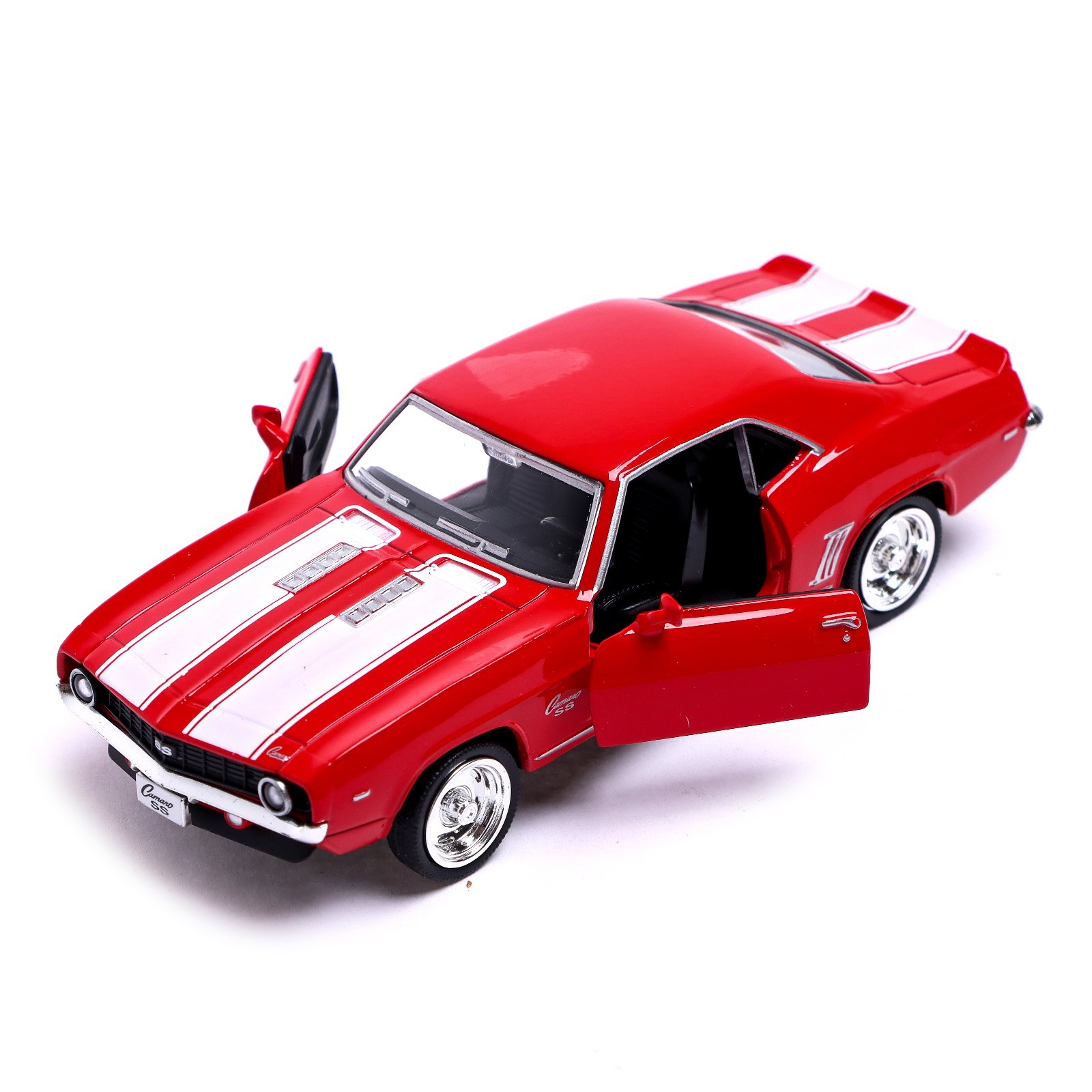 Машина Автоград металлическая CHEVROLET CAMARO SS. 1:32. открываются двери. инерция. цвет красный 7152960 - фото 3