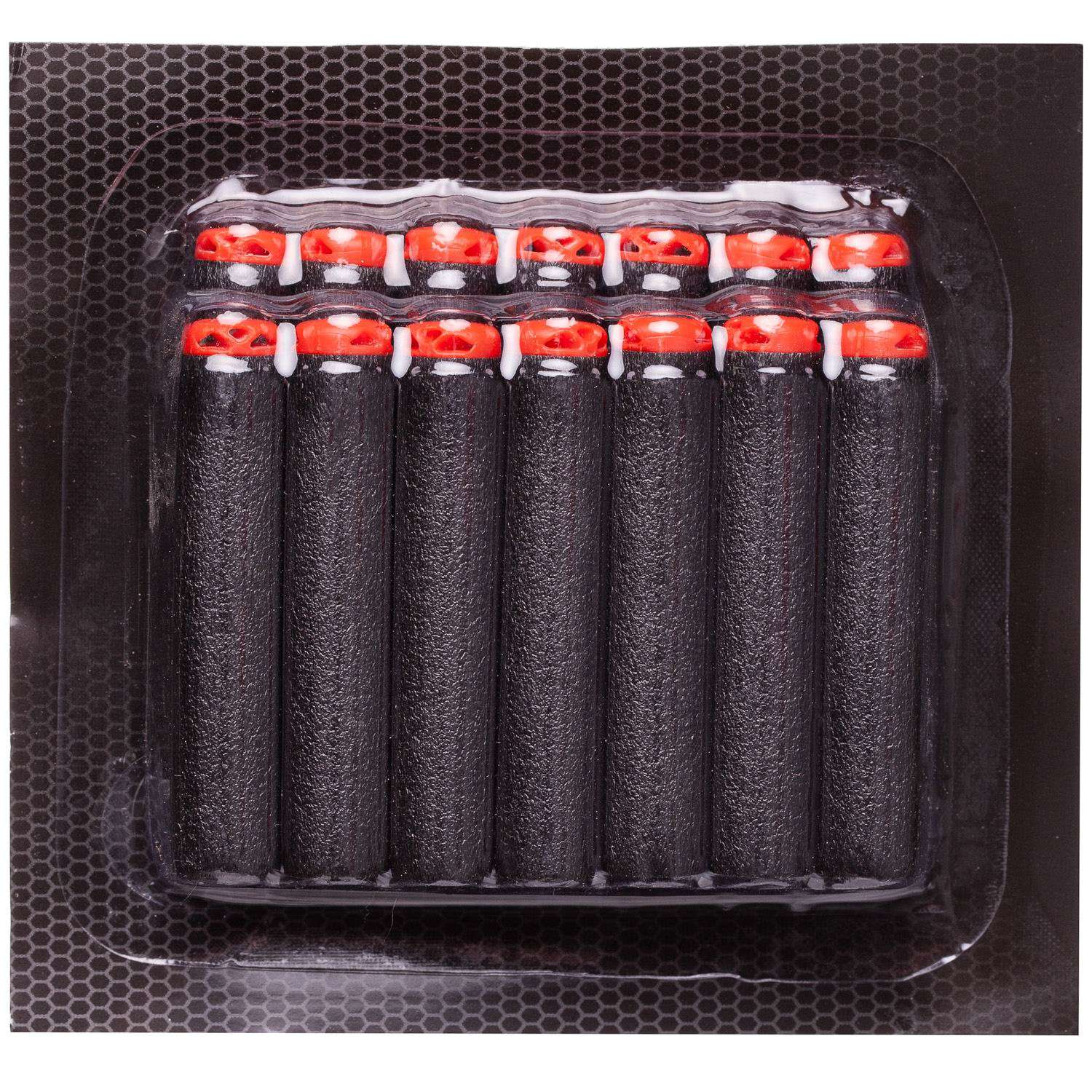 Бластер Junfa красно черный в наборе с аксессуарами и 14 мягкими пулями - фото 7