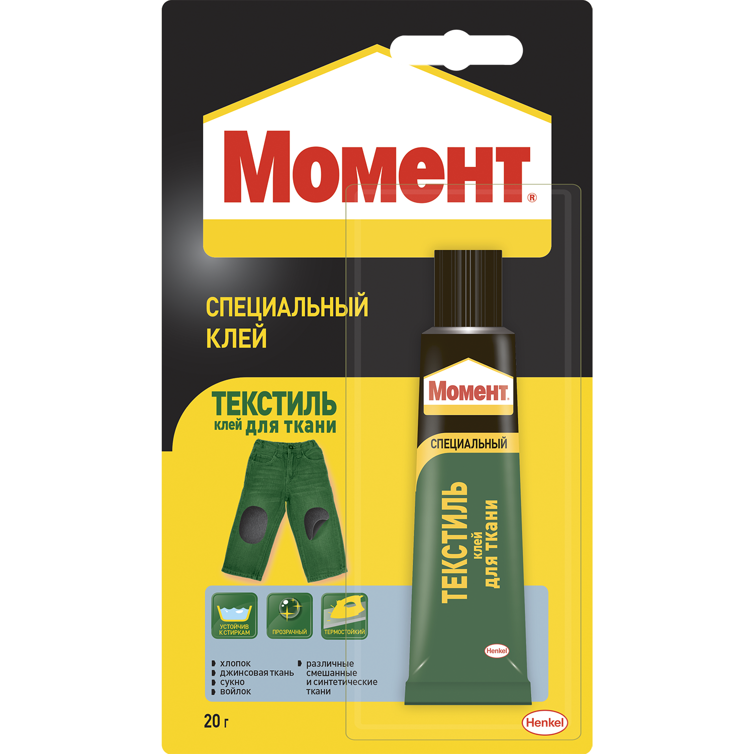 Клей HENKEL Момент текстиль 20г - фото 1