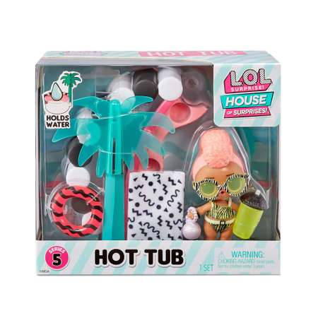 Кукла L.O.L. Surprise! Furniture Playset Hot Tub and Vacay Babay 580232EUC