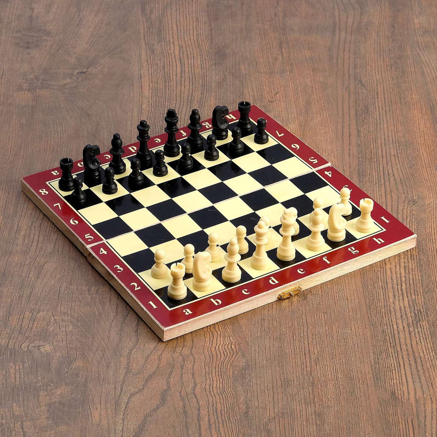 Настольная игра Sima-Land 3 в 1 Карнал нарды шахматы шашки фишки дер фигуры пластик 29х29 см - фото 2