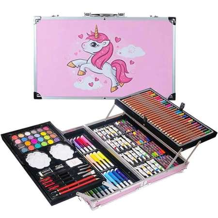 Набор для рисования BeautyBasket В Металлическом чемодане розовый