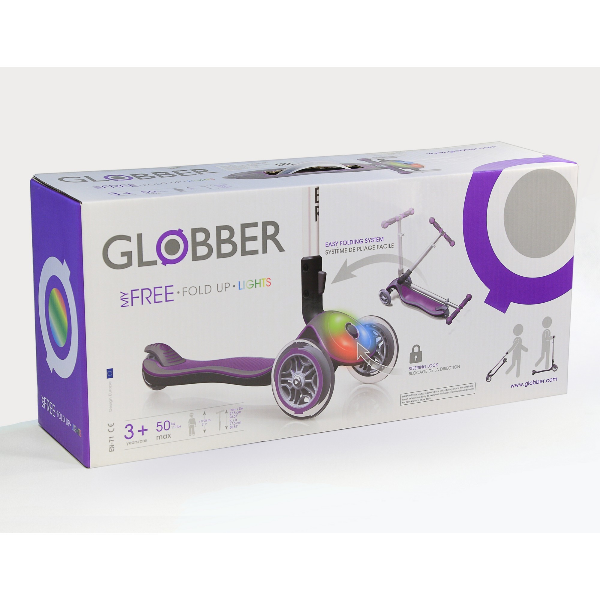 Самокат Globber Elite F Фиолетовый - фото 2