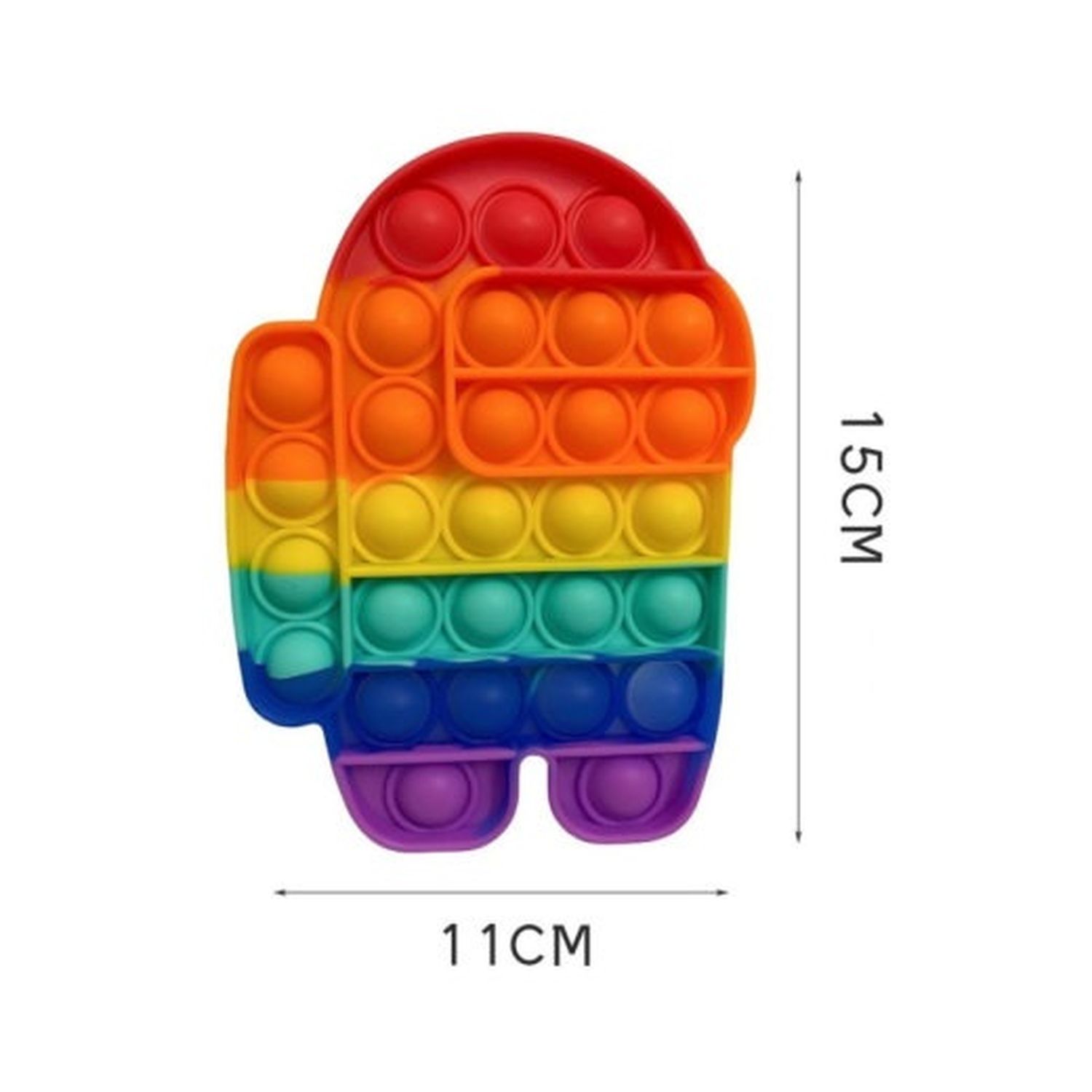 Игрушка-антистресс Uniglodis Pop it вечная пупырка Амонг Ас радужный купить  по цене 129 ₽ в интернет-магазине Детский мир
