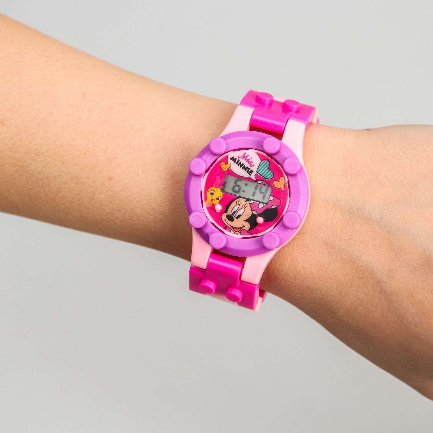 Часы наручные электронные Disney Минни Маус с ремешком-конструктором - фото 2
