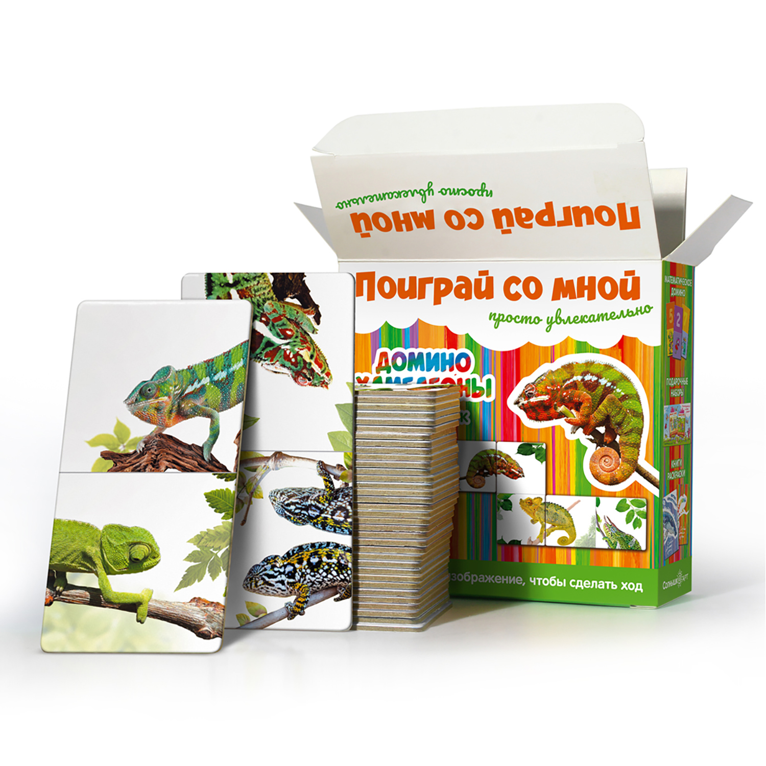 Набор Солнышко Арт развитие логики-внимания-памяти раскраска и домино Хамелеоны - фото 7