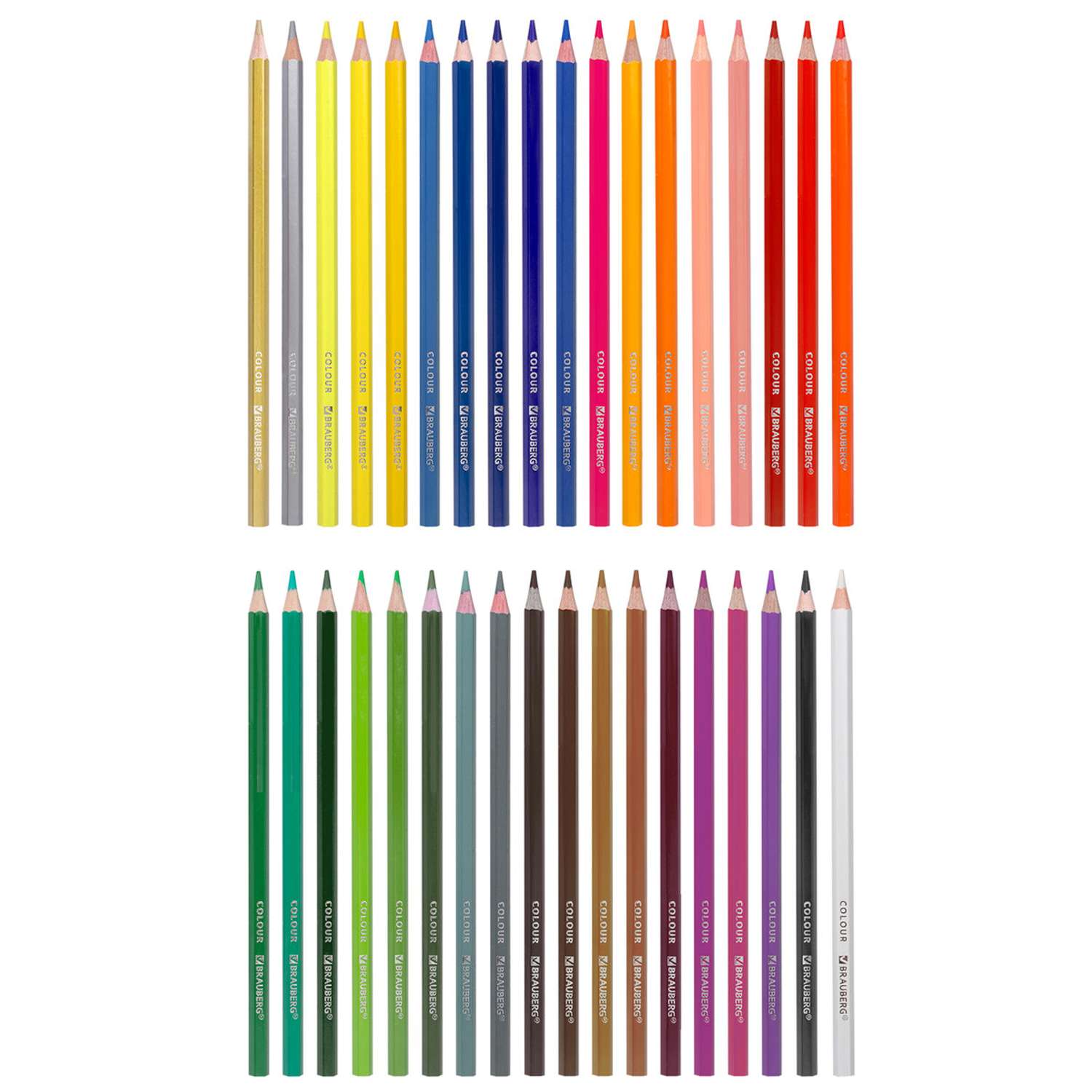 Карандаши цветные Brauberg Premium 36 цветов шестигранные грифель мягкий - фото 10