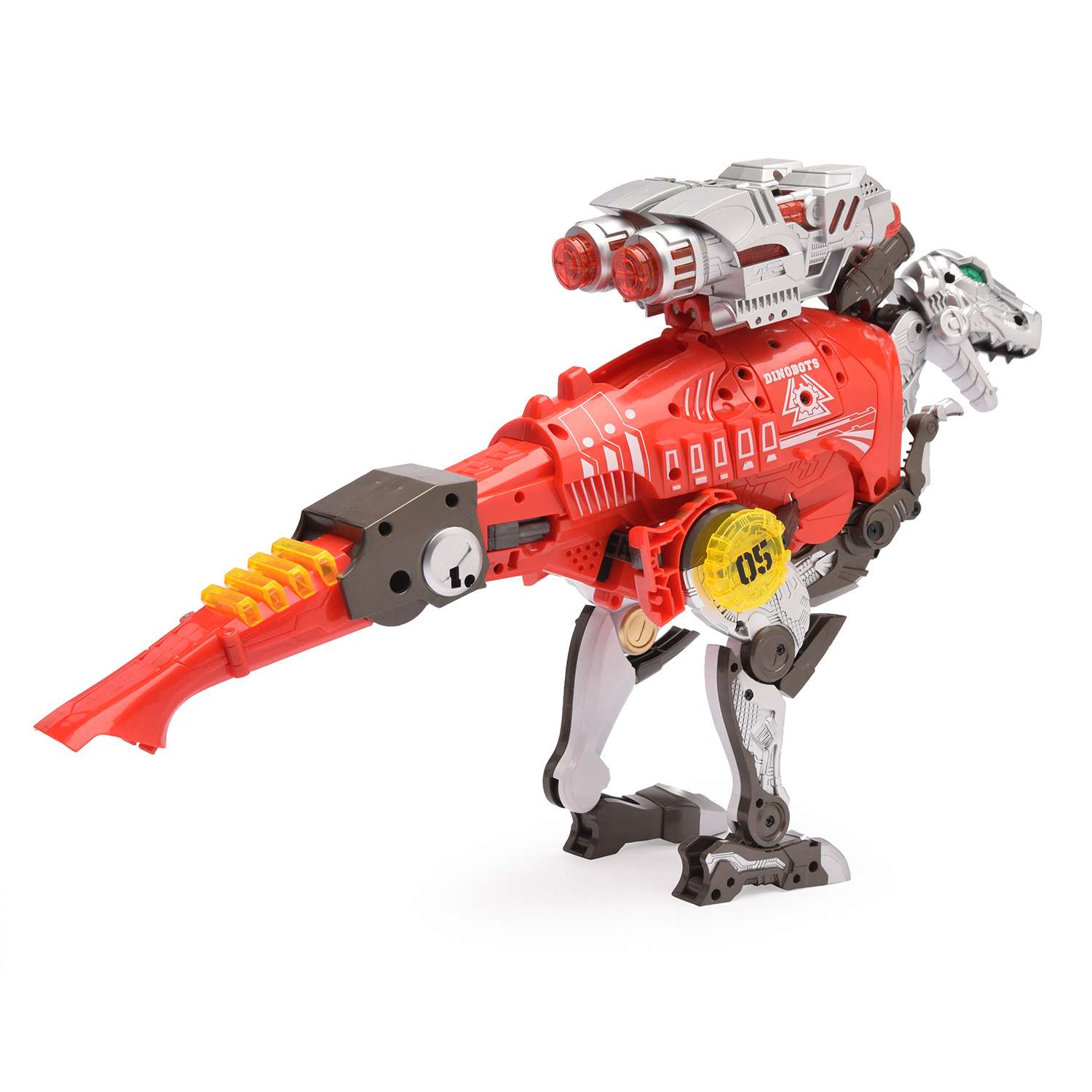 Пистолет-робот 2 в 1 Devik Toys Тираннозавр с 10 мягкими патронами - фото 6