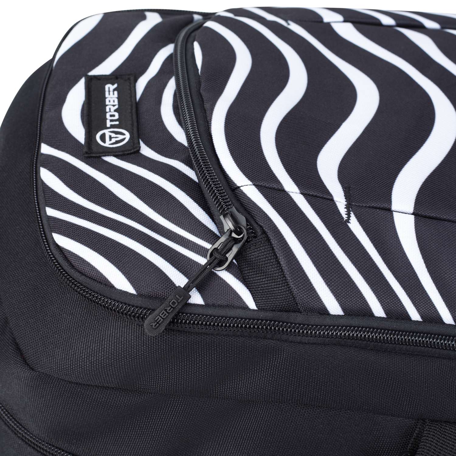 Рюкзак TORBER CLASS X черный с принтом Зебра - фото 10