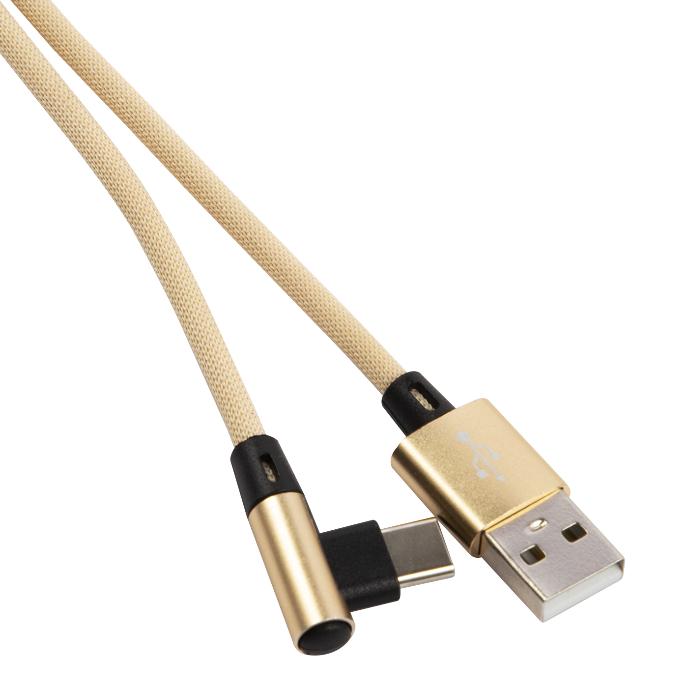 Дата-кабель RedLine USB - Type-C L-образный бежевый - фото 2