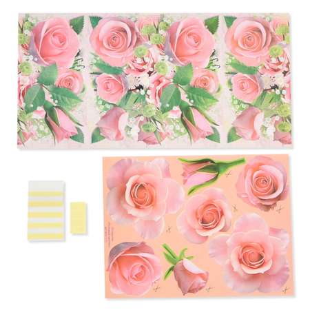 Набор для изготовления открытки КЛЕVЕР Розовый цветок