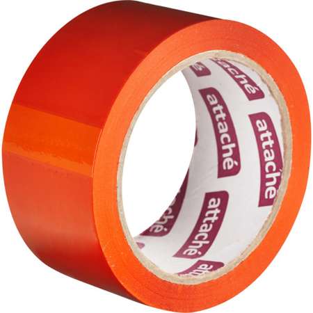 Клейкая лента Attache упаковочная 48 мм х 66 метров 45 мкм оранжевый 3 шт