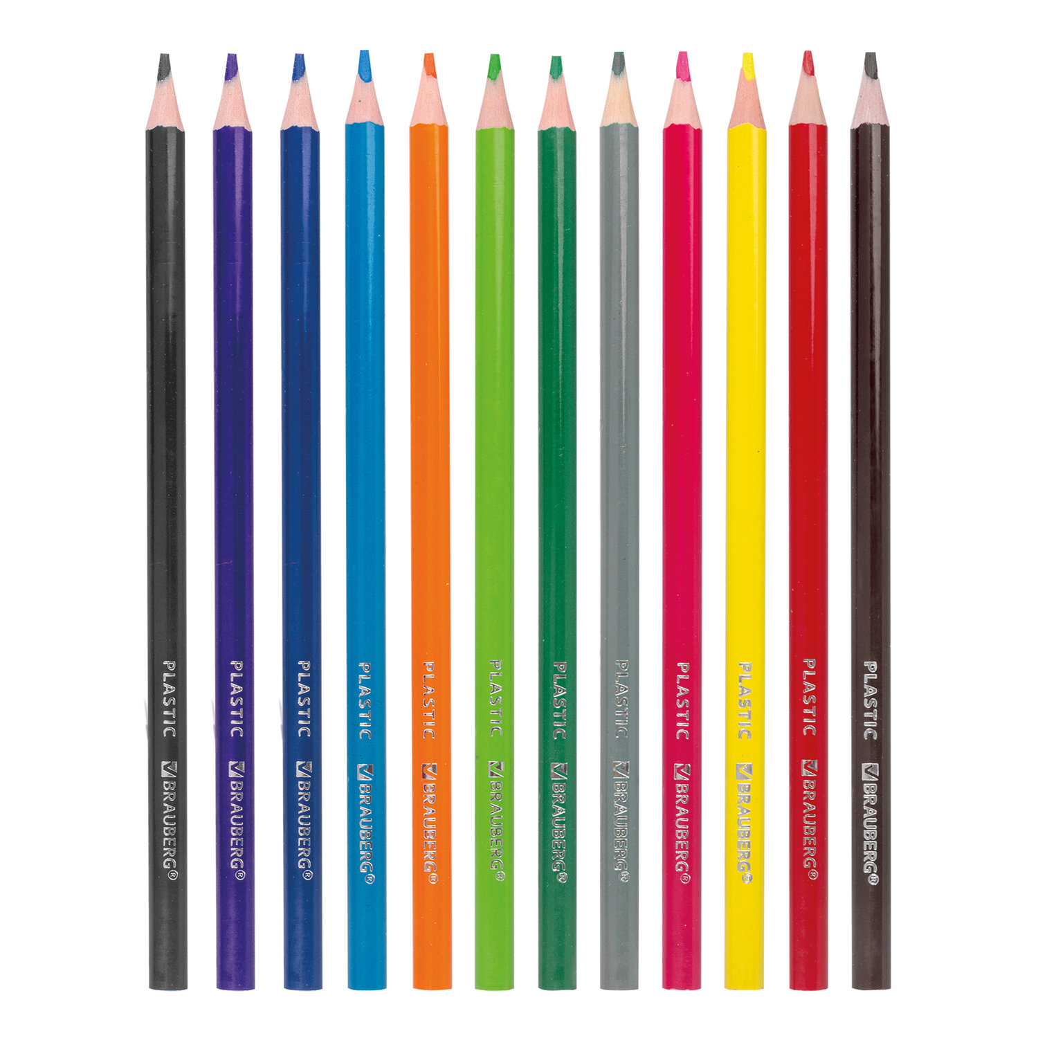 Карандаши цветные Brauberg для рисования набор 12 цветов для детей художественные - фото 10