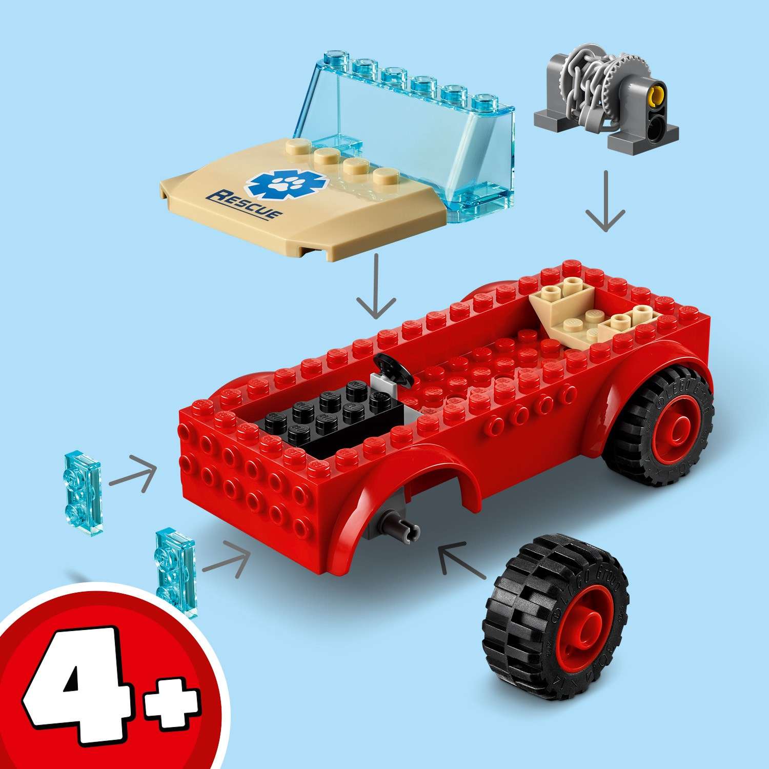 Конструктор LEGO City Wildlife Спасательный внедорожник для зверей 60301 - фото 8