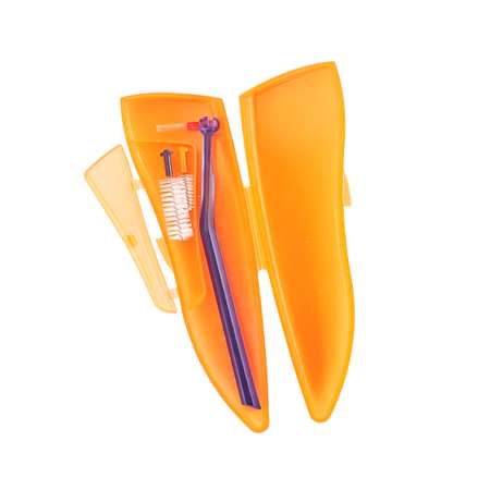 Набор для полости рта Curaprox ортодонтический для гигиенического ухода с держателем UHS 470 оранжевый