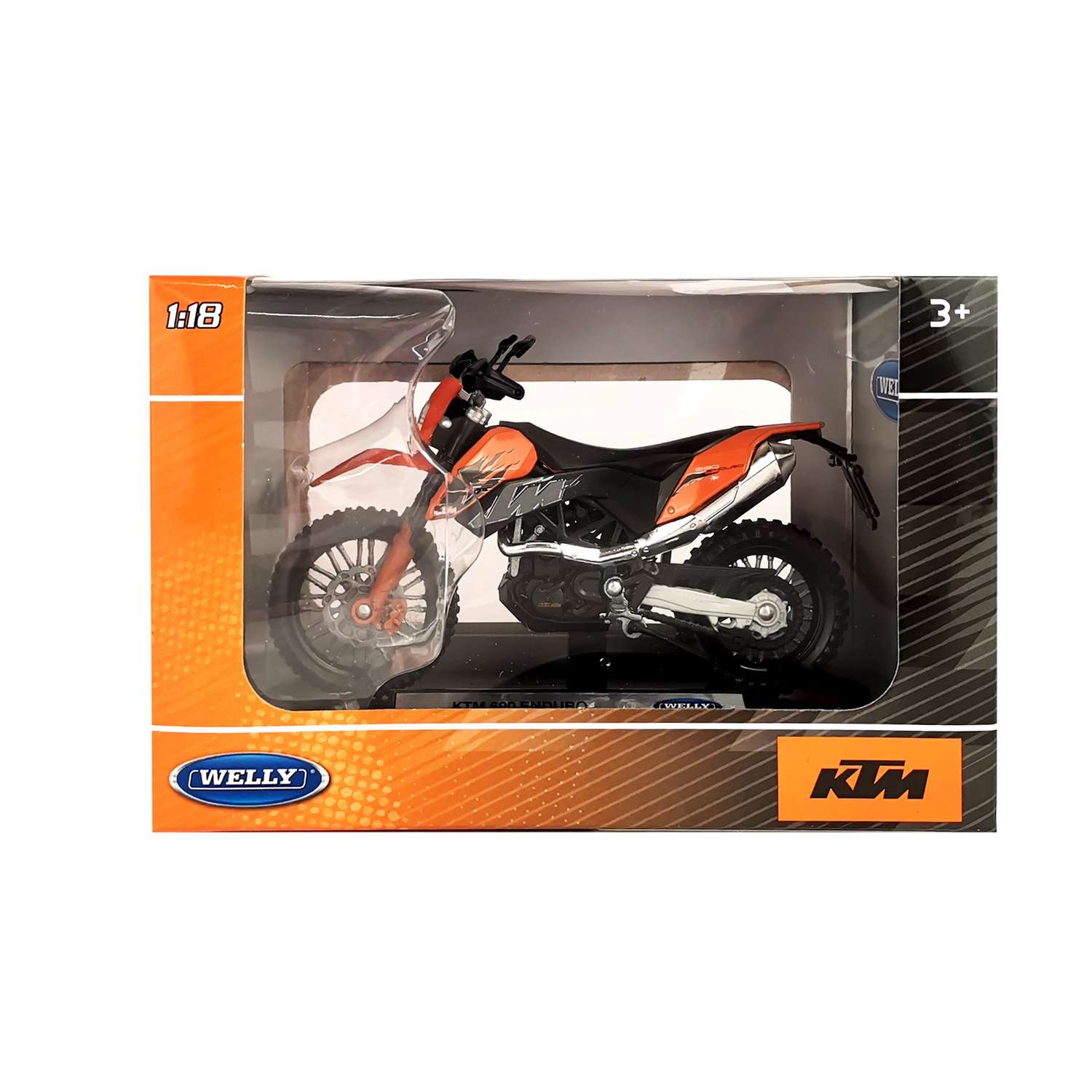 Мотоцикл WELLY 1:18 KTM 690 Enduro R оранжевый 12816PW - фото 2