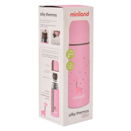 Термос Miniland для жидкостей Silky Thermos 350 мл розовый