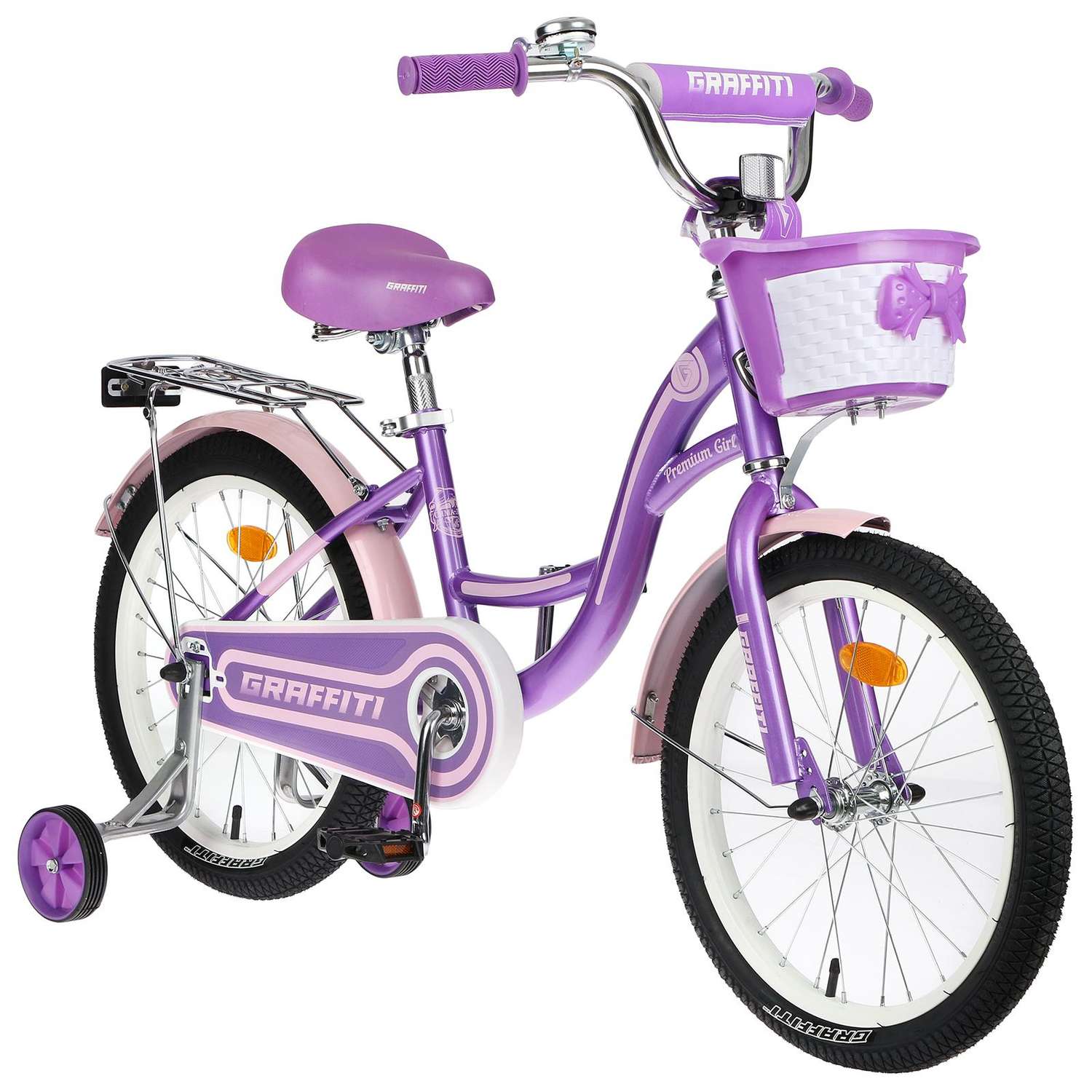 Велосипед GRAFFITI 18 Premium Girl цвет сиреневый/розовый - фото 2