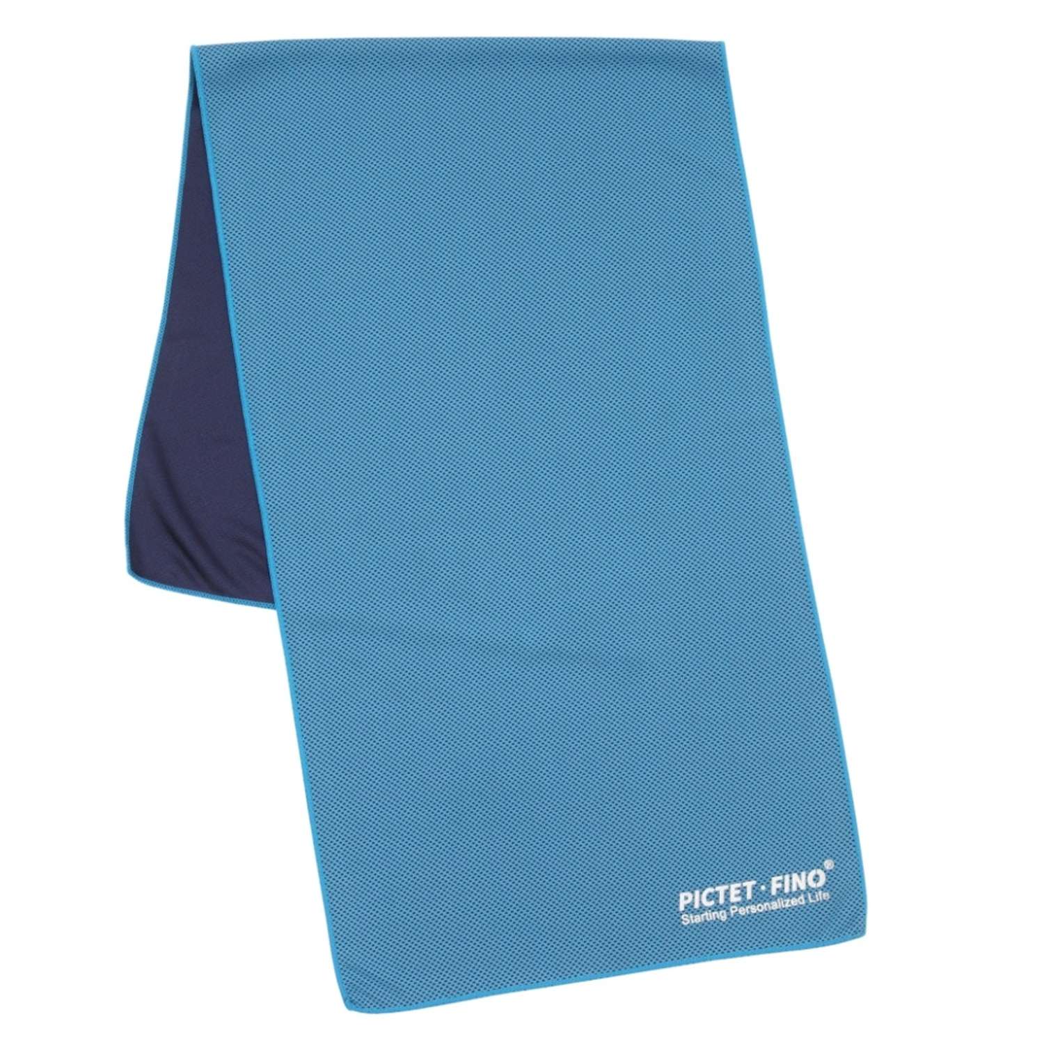 Спортивное полотенце PICTET FINO охлаждающее синее в пластиковой банке - фото 2
