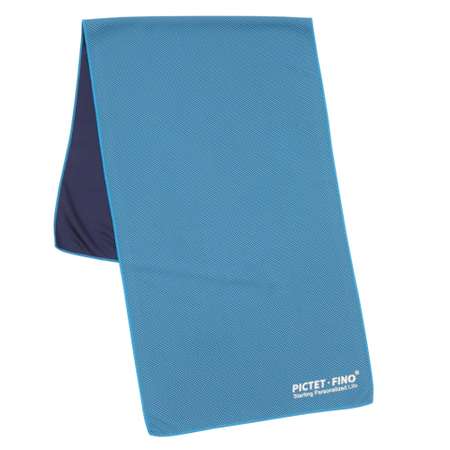Спортивное полотенце PICTET FINO охлаждающее синее в пластиковой банке